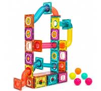 JICIKI Bloques de construcción magnéticos Montessori Juguetes - Magnetic Tiles Niños - Pista de canicas Juguete de construcción magnética a partir de 3 años - Smart Playground Bloques de construcción