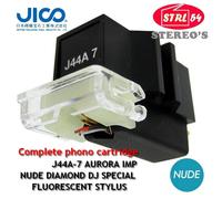 JICO J44A7 Aurora Mejorado SHURE M44-7 cartucho fono Dj Nude Diamante Neón Aguja