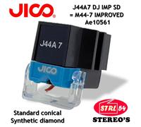 JICO J44A7 DJ MEJORADO SD SHURE M44-7 CARTUCHO FONO Diamante Sintético Cónico