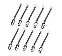 JicSuXi 10 Piezas de Cordón para Llavero con Correa Elástica de Resorte, Soporte para Llavero, Mosquetón, Cordón Multifuncional para La Muñeca para Llaves, He