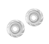 JicSuXi 2 Piezas Taza Delantera para Motocicleta Soporte de Amortiguador Delantero Funda Resistente a Caídas Decoración de Aluminio Protector de Rueda Adecuad, Plata