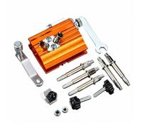 JicSuXi Herramienta Afilar Motosierra Crank sin Cable Afilador Cana con Crank Seguro Afilador Cana con Cuerpo Aleación Aluminio, Oro, S