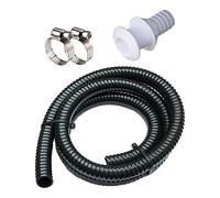 JicSuXi Instalación de Bomba de Achique Práctico Ofrece Corrugada PVC 6 Ft Abrazaderas Metálicas Conector sin Manguito Componentes Robustos, Salidas de 29 mm.