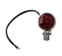 JicSuXi LED Luz Trasera Freno para Motocicleta con Material de Acero Lente Plástica y Luz de Matrícula Operación en 12V con 3 Conectores Adecuada para, rojo