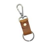 JicSuXi Llavero de Cuero para Hombre Colgante para Bolsa de Mano Anillo para Llaves Metálico Accesorio Decorativo para Cinturón Y Monederos Adecuado para, marrón