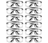 Jicyor 12 Piezas Gafas de Seguridad Con Lentes Transparentes Gafas Protectoras Con Patillas Ajustables Lentes de Seguridad Antivaho Ajuste Cómodo para Laboratorio Agricultura Industria