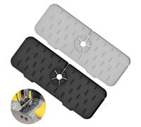 Jicyor 2PCS Alfombrilla de Silicona para Grifo, Tapete Silicona Fregadero, Almohadilla de Secado de Agua para Cocina,Alfombrilla para Salpicaduras de Grif,Protección Contra Salpicaduras