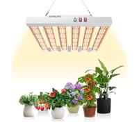 JideTech Lámpara de cultivo LED SPF2000 de 200 W, espectro completo, con 882 diodos ideal para plantas de interior, hortalizas, flores y sembradoras, para armario de cultivo 120x120cm, 90x90cm