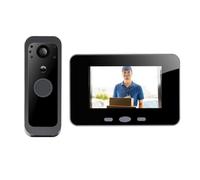 JIDKEINNH Wireless Video Doorbell Outdoor 5' Sreen Smart Life Intercom Battery In- PIR Motion 2.4G WiFi, Two-Way Talk, Night Vision(Standard)