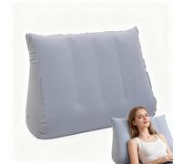 Jidyllic Almohada inflable de cuña para adultos del Reino Unido, cuña de cama portátil para elevación de piernas, reflujo ácido y soporte de espalda, almohada triangular ergonómica para dormir, alivio