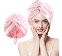 Jidyllic Gorro de Seda para Dormir,Gorro Saten Pelo Rizado Gorro de Ajustable Gorro de Seda con Elástico para el Cuidado del Cabello de Mujeres y Niñas