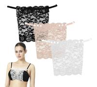 Jidyllic paneles de encaje para Mujer,3 Pcs Cubre Escote Sujetador Insertado Superposición Panel De Moda Chaleco Paneles de Modestia para Blusas de Escote bajo