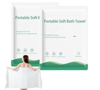 Jidyllic Toallas de baño desechables, 2 toallas portátiles suaves de viaje, mini toalla comprimida, toallas desechables de viaje, tabletas para camping, natación, viajes, senderismo, artículos