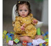 JIEBOTE Muñeca Reborn de 22 pulgadas Reborn Baby Doll Real Baby Feeling Realista Recién Nacido Bebé Muñecas Adorable Smiling Real Life Baby Muñecas con Caja de Regalo para Niños