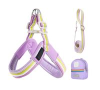 JIEBWCHA Arnés para perros con - Ajustable para pasear seguridad, equipo antitorsión seguridad animales con bolsa para entrenamiento correr camping parque senderismo