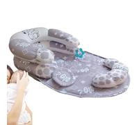 JIEBWCHA Baby Tummy Time - Alfombra de juegos con cojín, cojín de posición abdominal y cojín con juguete sensorial, actividad extraíble para habitación infantil, salón, viaje