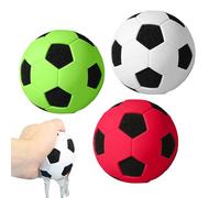 JIEBWCHA Balones de Fútbol Mini | 3 Juguetes Deportivos de Esponja,Pelotas Saltarinas Divertidas - para Juegos de Relajación en Interiores, Exteriores, Hogar, Colegio, y Cumpleaños