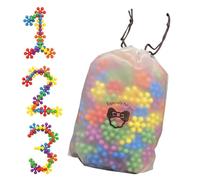 JIEBWCHA Bloques de bloqueo de copo de nieve | 100 piezas Star Flex Juguetes Kits de construcción, STEM Bloqueo de enseñanza preescolar Conectar Bloques de Copo de Nieve Juguetes para y niñas a partir