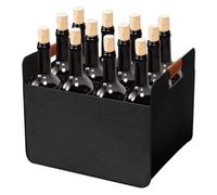 JIEBWCHA Bolsa de transporte de vino para 12 botellas de 37 x 32 x 22 cm, bolsa de fieltro plegable para botellas de vino, organizador con divisores para botellas de agua, vino cerveza para viajes y