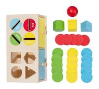 JIEBWCHA Caja de correspondencia para clasificación y formas de colores, juego de caja de correspondencia de colores para clasificar y formas - Caja de correspondencia para el aprendizaje