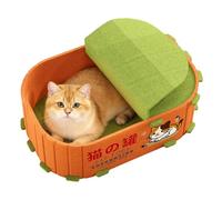 JIEBWCHA Cama para Gatos, de Fieltro para Mascotas, para Gato con Rascador, para Jugar, rascar, Dormir, hogar, Uso en Interiores en Sala de Estar Todo el año