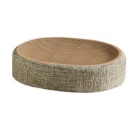 JIEBWCHA - Cesta rascador sisal multifunción con base antideslizante, 41 x 31 x 10 cm almohadillas de rascador de cartón ovaladas, gran rascador de gato, cartón ovalado ergonómico, para animales en