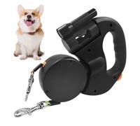 JIEBWCHA Correas Dobles para Perros, Resistentes Correas LED para Perros con Parada de tirón, antitirones para Actividades como Correr, Viajar y pasear por la Noche con botón de Bloqueo para