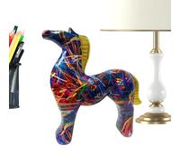 JIEBWCHA Decoración de Caballo para el Hogar | Figuras de Animales de Resina para Establo,Estatuas Pintadas Decorar Escritorio | para Sala Dormitorio Oficina Hotel Restaurante Apartamento Residencia