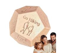 JIEBWCHA Dice de decisión de actividades familiares, Fecha Dice de decisión nocturna - Amigos de la familia que reúnen actividades de madera - Zoológico de senderismo portátil al aire libre Improver