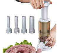JIEBWCHA Embutidor Manual De Carne ForSalchichas, 5,5 * 10,5 Cm Llenado DeSalchichas Máquina, Duradera Embutidora Manual, Embudo DeSalchicha Con 4 Tubos De Llenado, Maquina De Embutir Chorizos