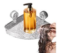 JIEBWCHA Estantes para ducha con ventosas sin taladro triangular de pared 24,7 x 24,7 x 12,3 cm estantes de esquina de baño multifunción para ducha y champú para baño, cocina