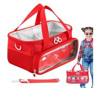 JIEBWCHA Estuche de transporte para Toniebox, caja de transporte de reproductor de audio Toniebox, bolsa de almacenamiento para personajes Tonie con correa para el hombro y asa, terciopelo impermeable