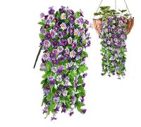 JIEBWCHA Flores artificiales | Plantas artificiales para exteriores, 50 cm, margaritas realistas antidesvanecimiento resistentes a los agentes atmosféricos, seda decorativa verde natural, estilo