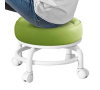 JIEBWCHA Giratorio Taburetes Redondos Bajos, 2 * 30 * 6cm Taburete Rodante Pequeño, Moderno Pequeño Taburete Rodante, Reposapiés con Ruedas Universales De 360° para Masaje En El Hogar Jardín Oficina