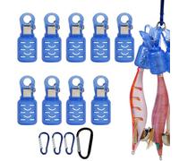 JIEBWCHA Guardián del gancho de la caña de | 9 piezas cubre ganchos de calamar con hebilla - Squid Jig Hook Protector Case, Equipo de Cajas Herramientas de agua en el mar