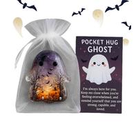 JIEBWCHA Halloween Hugs Cards | Tarjeta Inspiracional Portátil - Recuerdo Consolador de Fantasma Murciélago Dios de la Muerte para Estudiantes Adolescentes Graduados Empleados Colegas Niños Viajes