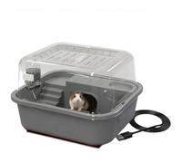 JIEBWCHA Jaula para hámsters domésticos | Pequeños animales jaula de 2 pisos cálida - Para hámsters calentada por USB - Para balcón, aula, apartamento, chinchilla, ardilla, jerbo, relajante descanso