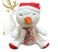 JIEBWCHA Juguetes musicales de peluche navideños, muñeca de peluche de Papá Noel, decoración de muñeco de nieve de alce de Papá Noel a muñeca de peluche y luces musicales, Cojín suave
