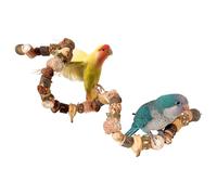 JIEBWCHA Juguetes para pájaros Naturales, Juguetes para Loros | Bloques de Registro de Cuerdas de masticación de pájaros - Juguetes de cacatúa, Juguetes de alimentación de cacatúas, escaleras