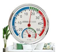 JIEBWCHA Medidor de temperatura y humedad | 2 en 1 Monitor de humedad de temperatura | Medidor analógico sin batería para sótano, baño, sala de almacenamiento, invernadero, espacio de plantas