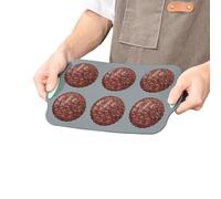 JIEBWCHA Moldes de silicona para hornear, juego de 6 bandejas antiadherentes para magdalenas con diseño de flores, moldes de silicona para hornear, para galletas, jabón, chocolate, pasteles de Pascua