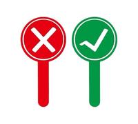 JIEBWCHA Paletas Votación Sí No | Señales Doble Cara Rojo-Verde De Respuesta - Paletas de Votación Manuales - Uso En El Aula Escuela Juego Familia Jurado Público Estudiantes Y Profesores