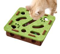 JIEBWCHA Puzzle Juguetes para Gatos | Juguete enriquecedor para gatos - Juego de rascar con timbre y pista de laberinto para el empleo y para el movimiento de morder para gatitos cachorros en el salón