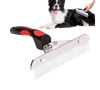 JIEBWCHA Rastrillo Para Aseo Canino | Peine Quitagrumos,Peine Desenredador Con Dientes De Acero Inoxidable Para Gatos Y Perros De Razas Medianas Y Grandes