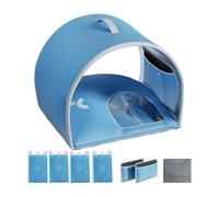 JIEBWCHA Refrigerador para mascotas, refrigerador para perros, gatos hielos plegables, almacenamiento en frío inteligente, cómodo, duradero, resistente a la intemperie, gran mascota para salón, parque