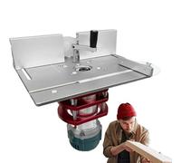 JIEBWCHA Router Tischlift, Hebesystem für Routertabelle - Heavy Duty Aluminiumlegierung Router Lift System Kit,Anti-Rust-Hebesystem Basis klare Skala Holzbearbeitungswerkzeuge für