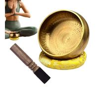 JIEBWCHA Singing Bowl - Cuenco de meditación hecho a mano de bronce, para relajación profunda, principiantes y yogaterapeutas, equilibrio de chakras