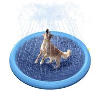 JIEBWCHA Sprinkler para perros al aire libre, aspersor de piscina para niños - Piscina de perros antideslizante | Infinidad de almohadillas, juego al aire libre para mascotas