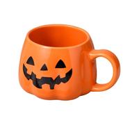 JIEBWCHA Taza de Halloween, taza de terror de cerámica, taza de 40 cl con mango ergonómico aterrador para cocina, dormitorio, otoño, Acción de Gracias, viajes