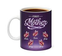 JIEBWCHA Taza para Mamá - 330 ml Novedad para el Día de la Madre,Taza Café Con Mucho Amor A Mamá En El Día De La Madre - para Oficina Hogar Agua Té Abuela Hija